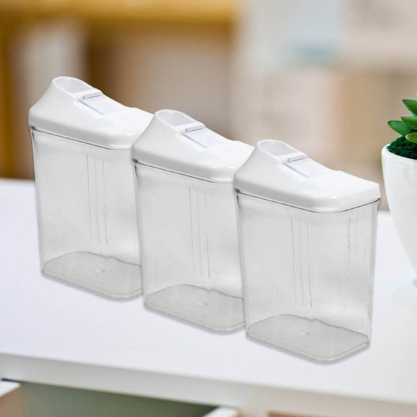 Kitchen Storage Jars & Container Set 3pc , Transparent Jar Set For home & Kitchen Use - dailyneed.life