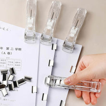 Portable Paper Clamp With 8 Pcs Clip Dispenser Handheld Paper Fast Clam (1 Set) - dailyneed.life