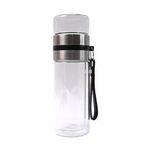 Glass Tea Infuser Bottle. Double Wall Outdoor sport Glass water bottle (550ml) - dailyneed.life