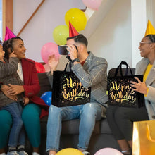 Birthday Gift Bag with Gold Shiny Stars, Reusable Party Gift Bags (1 Pc) - dailyneed.life