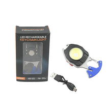 Keychain Led Flashlight Rechargeable Multi Function 6 Lighting Modes Pocket Key Chain Flash Light USB for Outdoor Camping,Walking With Cigarette Lighter - dailyneed.life