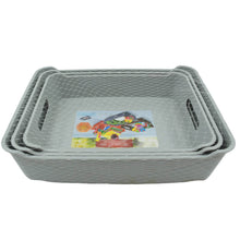 Multipurpose Organising & Storage Plastic Tray, Fruit & Vegetable/ Multi Purpose Tray, Organizer for Kitchen, Countertop, Cabinet, Bathroom Plastic Storage Basket For Store Fruits, Vegetables, Magazines, Cosmetics, Stationary Set of 3 - dailyneed.life