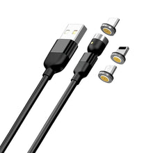 3 in 1 Magnetic USB Charging Cable | USB-c Android and Lightning with Extra Protecting Nylon| Strong Magnetic Cable with Full Rotation Support Fast Charging - dailyneed.life