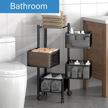 Metal Square High Quality Kitchen Trolley with Wheels (4 Layer / 1 Pc) - dailyneed.life