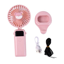 Mini USB Charging Fan with Percentage Display, 5 Speed Modes, and Mobile Stand - dailyneed.life