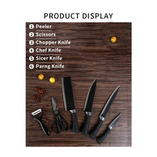 Stainless Steel Knife Set With Chef Peeler And Scissor (6 Pieces) - dailyneed.life
