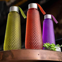 Plastic Fridge Water Bottle Set With Steel Finish Cap (3 Pieces 1 litre) - dailyneed.life