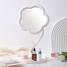 Flower-Shaped Makeup Mirror, Rotatable Makeup Mirror with Tray Table Vanity - dailyneed.life
