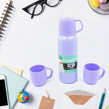 Vacuum Flask Set – Stainless Steel Thermos with 3 Cups, Approx 500ml - dailyneed.life