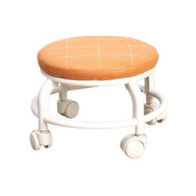 Roller Seat Stool Low Height Rolling Plastic Stool Multifunctional Small Household Movable Mini Stool Pulley Wheel Stool for Garage Home Library (1 Pc) - dailyneed.life
