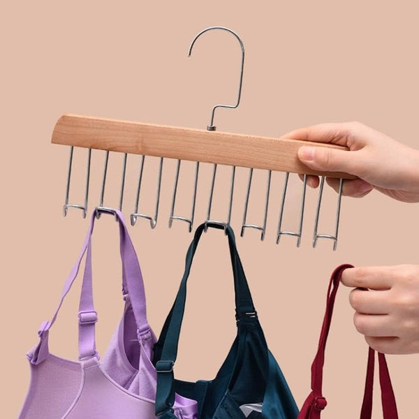 Space Saving 8 Hooks Wooden Hangers (1 Pc) - dailyneed.life