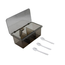 Seasoning Box, Portable Durable 3 Divided Sections with Lid Spice Box Serving Set, for Bars, Restaurants Coffee Shops, Hotels - dailyneed.life