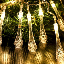 Decorative LED Lighting Chain with Crystal Water Drop Bulbs Approx 3 Mtr (1 Pc) - dailyneed.life