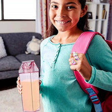 Plastic Milk Carton Colorful Clear Water Bottle, 17 Oz Portable Milk Box Leakproof Square Juice Bottle for Outdoor Sports Travel Camping - dailyneed.life