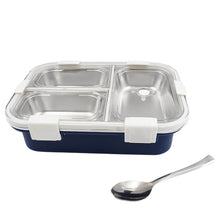 3 Compartment Transparent Stainless Steel Lunch Box for Kids, Tiffin Box, Lunch Box, Lunch Box for Kids, Insulated Lunch Box, Lunch Box for Office Women and Men, Stainless Steel Tiffin Box for Boys, Girls, School Office (Multi Color) - dailyneed.life