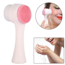 2 in 1 Facial Brush Cleansing | Manual Face Scrubber | Silicone Double-Sided Face Wash Brush for Sensitive, Delicate, Dry Skin (1 Pc) - dailyneed.life