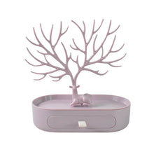 Plastic Jeweller Organizer Earring Holder and Necklace Rack With Drawer (1 Pc) - dailyneed.life