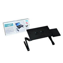 Modern Style Portable Adjustable Foldable Laptop Holder Notebook Desks Lap PC Folding Desk Table Vented Stand 2 Built in Cooling Fans - dailyneed.life