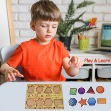 Wooden Triangles Puzzle Learning Educational Board (1 Set / 28×20 Cm) - dailyneed.life