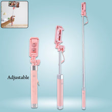 Wired Selfie Stick with Rearview Mirror & Built-In Shutter Button (1 Pc) - dailyneed.life