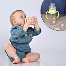 Plastic Baby Feeding Bottle with Handles, Cleaning brush & Straw (300 ML / 1 Pc) - dailyneed.life