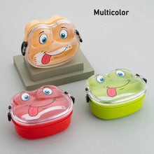 Double Layer Froggy Shape Lunch Box with Spoon (1 Pc / Mix Color) - dailyneed.life