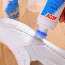 White Shoe Brightener with Removal of Dirt and Whitening Function White Shoes Cleaner with Brush Head for Dirty Shoe Polish Natural Waxes (75 ML) - dailyneed.life