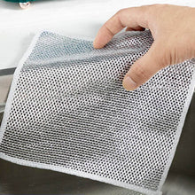 Double-Sided Microfiber Cloth & Stainless Steel Scrubber – Non-Scratch Wire (1 Pc, 20x20 cm) - dailyneed.life