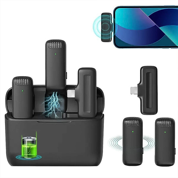 Wireless Microphones, Collar Mic for All Smart Phone / Type-C (1 Set) - dailyneed.life