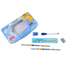Cartoon Metal Compass Box for Kids with Stationery (6 Pc Set) - dailyneed.life
