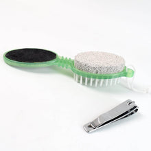 5 In 1 Pedicure Tool Pedicure Brush For Feet Foot Scrubber Foot File With Nail Cutter - dailyneed.life