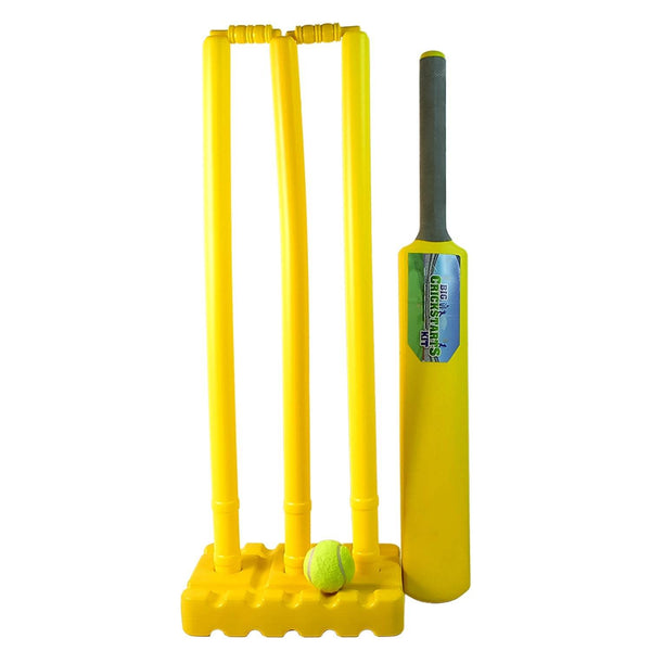 Big Cricket Kit, Cricket Set with 1 Cricket Bat, 1 Rubber Ball, Bails, 3 Stumps with Stand Base - dailyneed.life