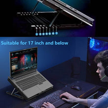Laptop Cooler Cooling Pad with 2 Quiet Led Fans, Dual USB Ports, Portable Ultra Slim USB Powered 7 Heights Adjustable Laptop Stand for Gaming Laptop - dailyneed.life