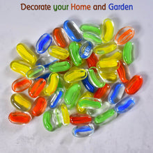Glass Gem Stone, Flat Round Marbles Pebbles for Vase Fillers, Attractive pebbles for Aquarium Fish Tank. - dailyneed.life