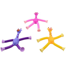 LED Telescopic Suction Cup Giraffe Toy, Tubes Fidget Toys, Shape Changing Telescopic Sensory Tubes Fidget Tubes Sensory Toys Suction Toy, Funny Gift (3 Pcs Set) - dailyneed.life