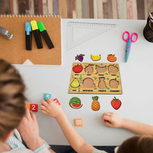 Wooden Fruits Puzzle Learning Educational Board (1 Set / 28×20 Cm) - dailyneed.life