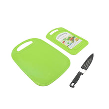 Premium Plastic Chopping Board & Steel Knife Vegetable Chopping Board With Knife Cutting Board for Kitchen Chopper Fruit and Vegetable Cutter Chopper Plastic (3 Pc Set) - dailyneed.life