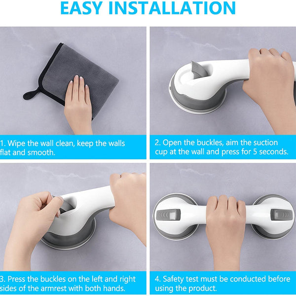 Suction Grab Bar Handle for Bathroom Safety (1 Pc) - dailyneed.life
