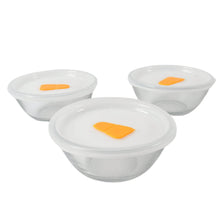 Bista Glass Serving & Mixing Bowls with Plastic Lid | Oven & Microwave Safe & Dishwasher Safe | Scratch Resistant | Transparent | For Household Gift For Birthday (3 Pcs set / 250 ML Approx) - dailyneed.life