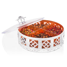 Multipurpose Dry Fruit Box 4 Section Dry Fruit Round Silver Gift Box (1 Pc) - dailyneed.life