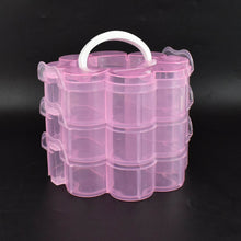 3-Layer Transparent Plastic Flower-Shaped Storage Box with 9 Grids - dailyneed.life
