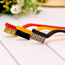 3 Pc Mini Wire Brush Set for cleaning (Brass, Nylon, Stainless Steel Bristles) - dailyneed.life