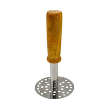 High Grade Stainless Steel Potato Masher Paubhaji / Pav Bhaji Masher with Wooden handle (1 Pc) - dailyneed.life