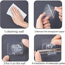 Wall Mount Transparent Self-Adhesive Clip with Strong Spring Grip - dailyneed.life