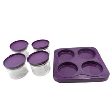 Airtight Plastic 4 Pc Storage Container Set, With Tray Dry Fruit Plastic Storage Container Tray Set With Lid & Serving Tray For Kitchen - dailyneed.life