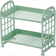 2Layer Foldable Plastic Small Storage Shelf / Rack (1 Pc / Mix Color) - dailyneed.life