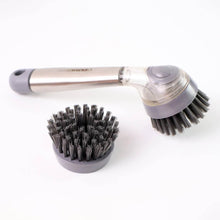 Cleaning Brushes Set, Scrub Brush Bathroom Brush, Long Handle Liquid Dispenser Pot Washing Brush - dailyneed.life