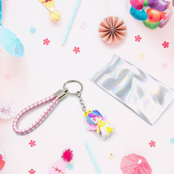 Cute Keychain With Card Gift - Keychain Accessories Key Chain Backpack Charms Car Keys Keychain for Kids Girls, Unicorn Toy and Charm Key- Chain for Bag / Door Key- Ring / car Key- Ring / Party Favor (Mix Color & Design 1 Pc ) - dailyneed.life