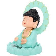 Plastic Solar Powered Moving Head Sitting Action Buddha Statue (1 Pc / Mix Color) - dailyneed.life