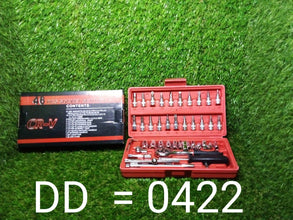 Socket 1 / 4 Inch Combination Repair Tool Kit (Red, 46 pcs) - dailyneed.life